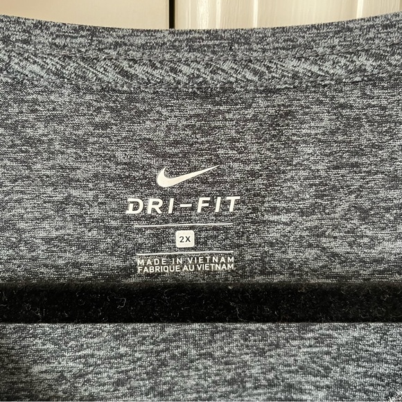 Nike Dri-Fit Athletic Short Sleeve Top Gray Sz 2X - Picture 15 of 15